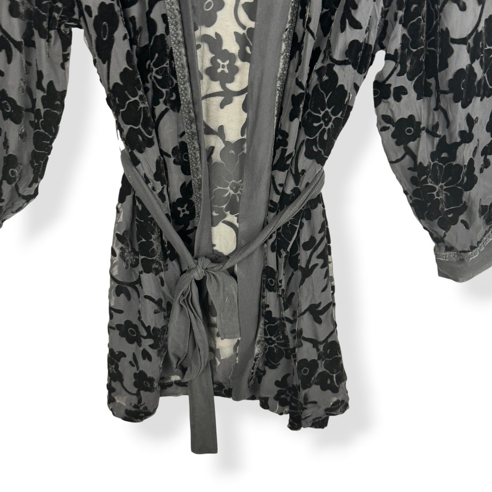 Victoria's Secret Robe Size Large Silk Blend Velvet Burnout Whimsigoth VTG Y2K - Picture 16 of 16